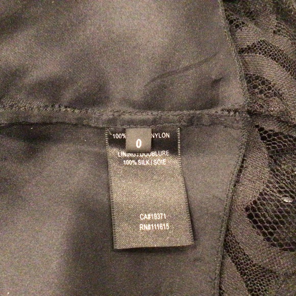 Robert Rodriguez black cap sleeve top with lace. Size 0. - Picture 7 of 8